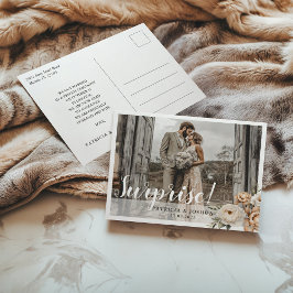 Just Married Wedding Announcement Postcard Postkarte