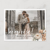 Just Married Wedding Announcement Postcard Postkarte (Vorderseite)