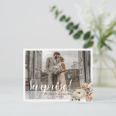 Just Married Wedding Announcement Postcard Postkarte (Stehend Vorderseite)