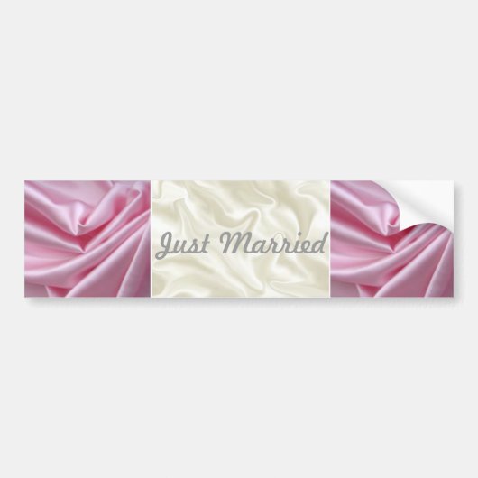 Just Married Wedding Autoaufkleber (Vorne)