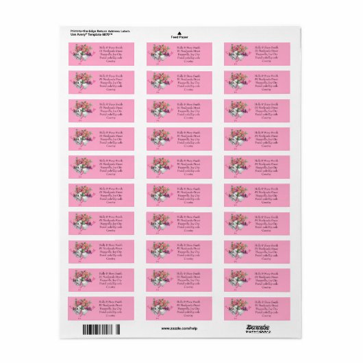 Just Married Wedding Bells Address Labels (Vorne)