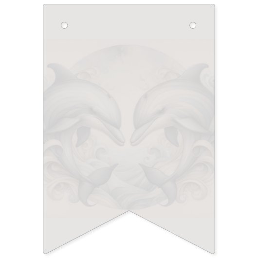 Just Married Wedding Bunting Flags Dolphin Theme Wimpelkette (Erste Fahne)