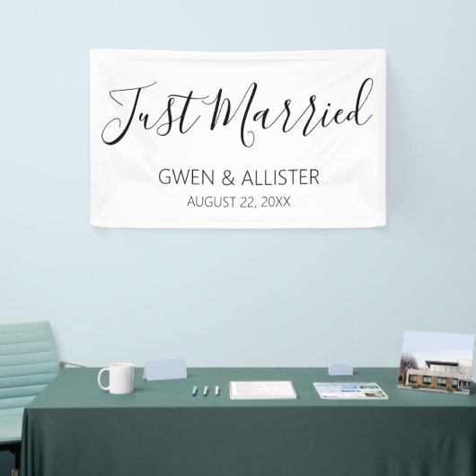 Just Married Wedding Car Dekoration Banner B613 (Messeveranstaltung)