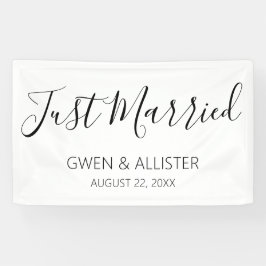 Just Married Wedding Car Dekoration Banner B613