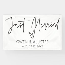 Just Married Wedding Car Dekoration Banner G400