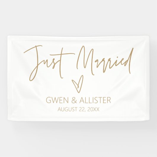 Just Married Wedding Car Dekoration Banner G400 (Horizontal)