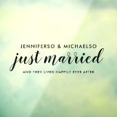 Just Married Wedding Car Fensteraufkleber (Blatt 3)