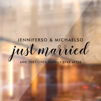 Just Married Wedding Car Fensteraufkleber