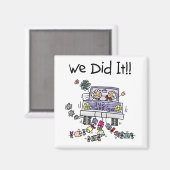 Just Married Wedding Car Magnet (Vorderseite/Rückseite)