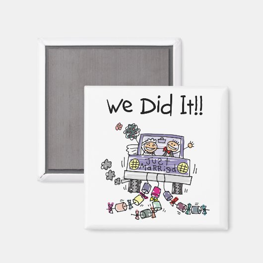 Just Married Wedding Car Magnet (Vorderseite/Rückseite)