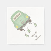 Just Married Wedding Car Serviette (Vorderseite)