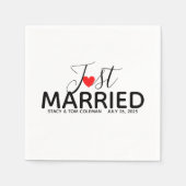 Just Married Wedding Custom Serviette (Vorderseite)