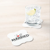 Just Married Wedding Custom Untersetzer (Vor Ort)