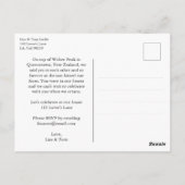 Just Married Wedding Elopement White Calligraphy Postkarte (Rückseite)