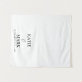 Just Married Wedding Fabric Car Banner Sign Wandteppich (Vorderseite (Horizontal))