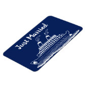 Just Married Wedding Flitterwochen Kreuzfahrtkabin Magnet (Linke Seite)