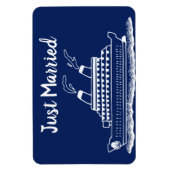 Just Married Wedding Flitterwochen Kreuzfahrtkabin Magnet (Vertikal)