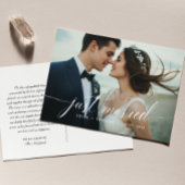 Just Married Wedding Folded Announcement Postcard Ankündigungspostkarte