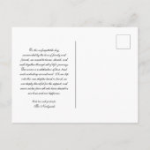 Just Married Wedding Folded Announcement Postcard Ankündigungspostkarte (Rückseite)