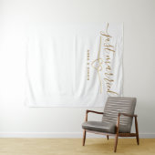 Just Married Wedding Foto Prop Wandteppich (Beispiel (Horizontal))