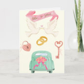 Just Married Wedding Karte (Vorderseite)