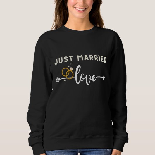 Just Married Wedding Newlywed Bride And Groom Cou Sweatshirt (Vorderseite)
