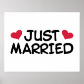 Just Married Wedding Poster (Vorne)