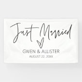 Just Married Wedding Sendoff Car Decoration Banner (Horizontal)