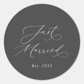 Just Married Wedding Sticker (Vorderseite)