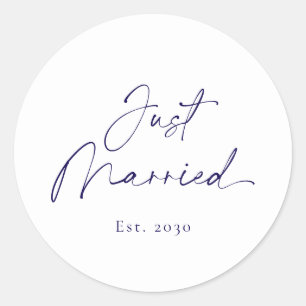 Just Married Wedding Sticker