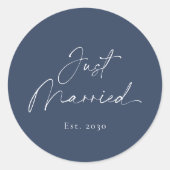 Just Married Wedding Sticker (Vorderseite)