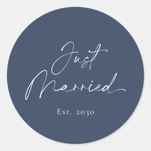 Just Married Wedding Sticker (Vorderseite)