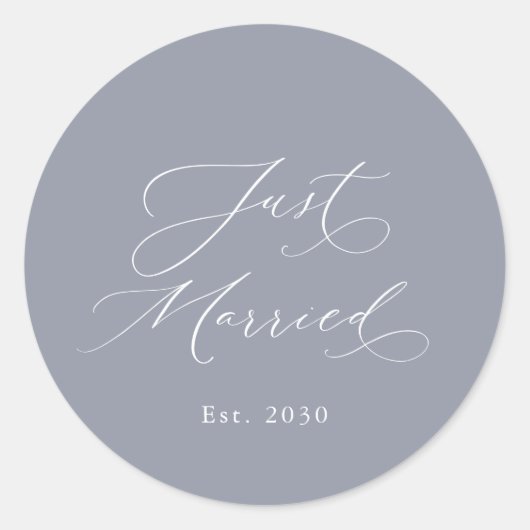 Just Married Wedding Sticker (Vorderseite)