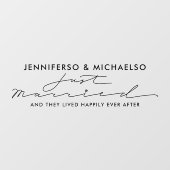 Just Married Wedding Vinyl Car Fensteraufkleber (Blatt)