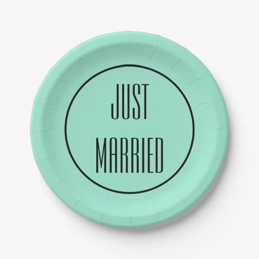 Just Married Wedeption Party Paper Teller (Vorderseite)