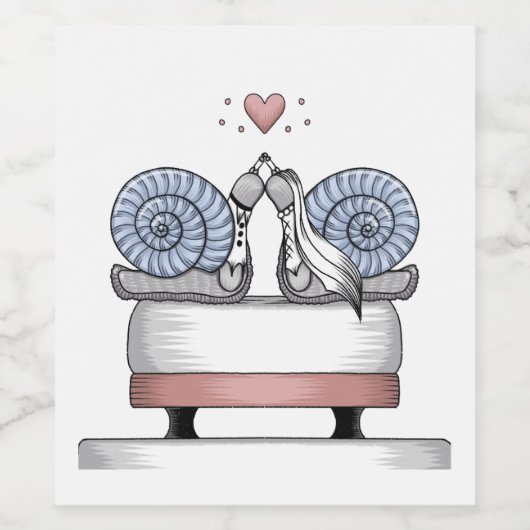 Just married weinetikett (Einzelnes Label)