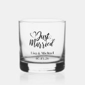 Just Married  Whiskyglas (Vorderseite)