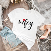 Just Married Wifey Modern Elegantes einfaches Skri T-Shirt