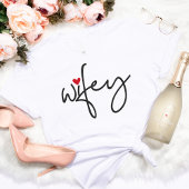 Just Married Wifey Modern Elegantes einfaches Skri T-Shirt