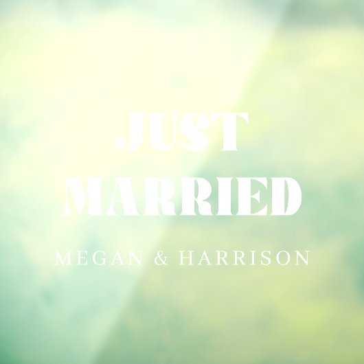 Just Married Window Cloning Fensteraufkleber (Blatt 3)