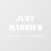 Just Married Window Cloning Fensteraufkleber (Blatt)