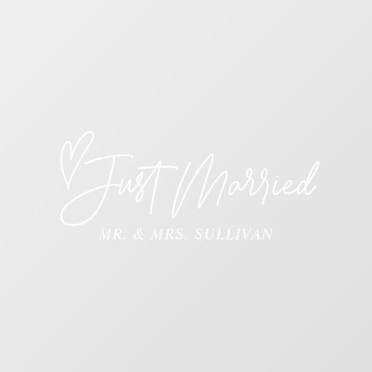 Just Married Window Cloning Fensteraufkleber (Blatt)