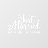 Just Married Window Cloning Fensteraufkleber (Blatt)