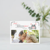 Just Married - Wir haben Foto Postkarte (Stehend Vorderseite)