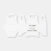 Just Married with Bride & Groom Names Gevor Box Geschenkschachtel (Ungefaltet)