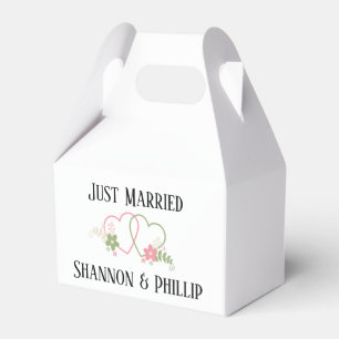 Just Married with Bride & Groom Names Gevor Box Geschenkschachtel