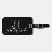 Just Married X-Ray Skeleton Honeymoon Couple Gepäckanhänger (Vorderseite horizontal)