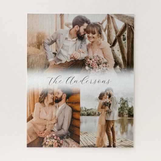 Just Married Young Couple Family Foto Collage Puzzle (Vertikal)