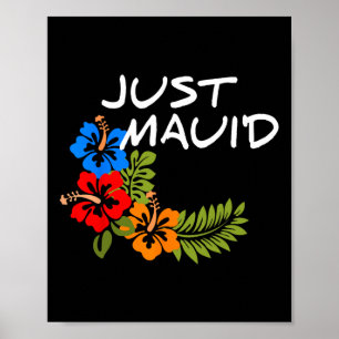 Just Maui d Vintage hawaiianische Flitterwochen Ge Poster