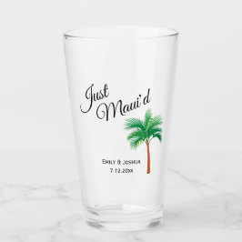 Just Maui'd | Maui Beach Palm Tree Gastgeschenk Ho Glas